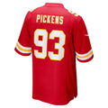 Davalo KC.Chiefs #93 Zacch Pickens Red Team Game Jersey