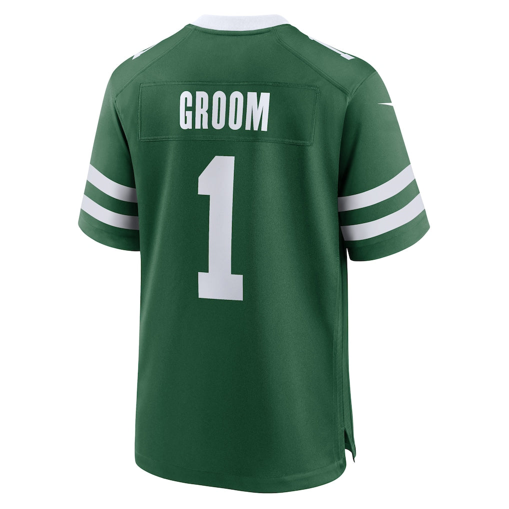 Davalo NY.Jets #1 Groom Legacy Green Game Jersey