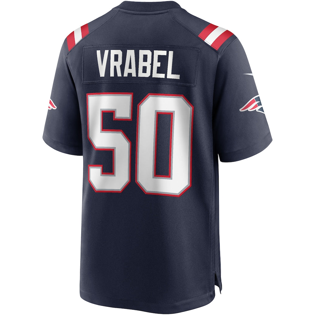 Davalo NE.Patriots #50 Mike Vrabel Navy Game Retired Player Jersey
