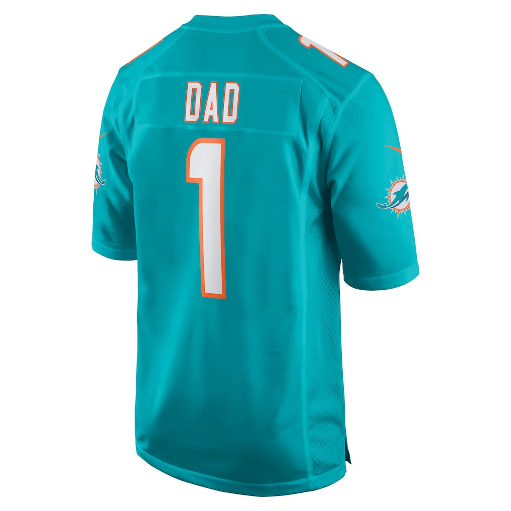 Davalo M.Dolphins #1 Dad Aqua Game Jersey