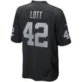 Davalo LV.Raiders #42 Ronnie Lott Black Game Retired Player Jersey