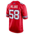 Davalo B.Bills #58 Matt Milano Red Alternate Game Jersey