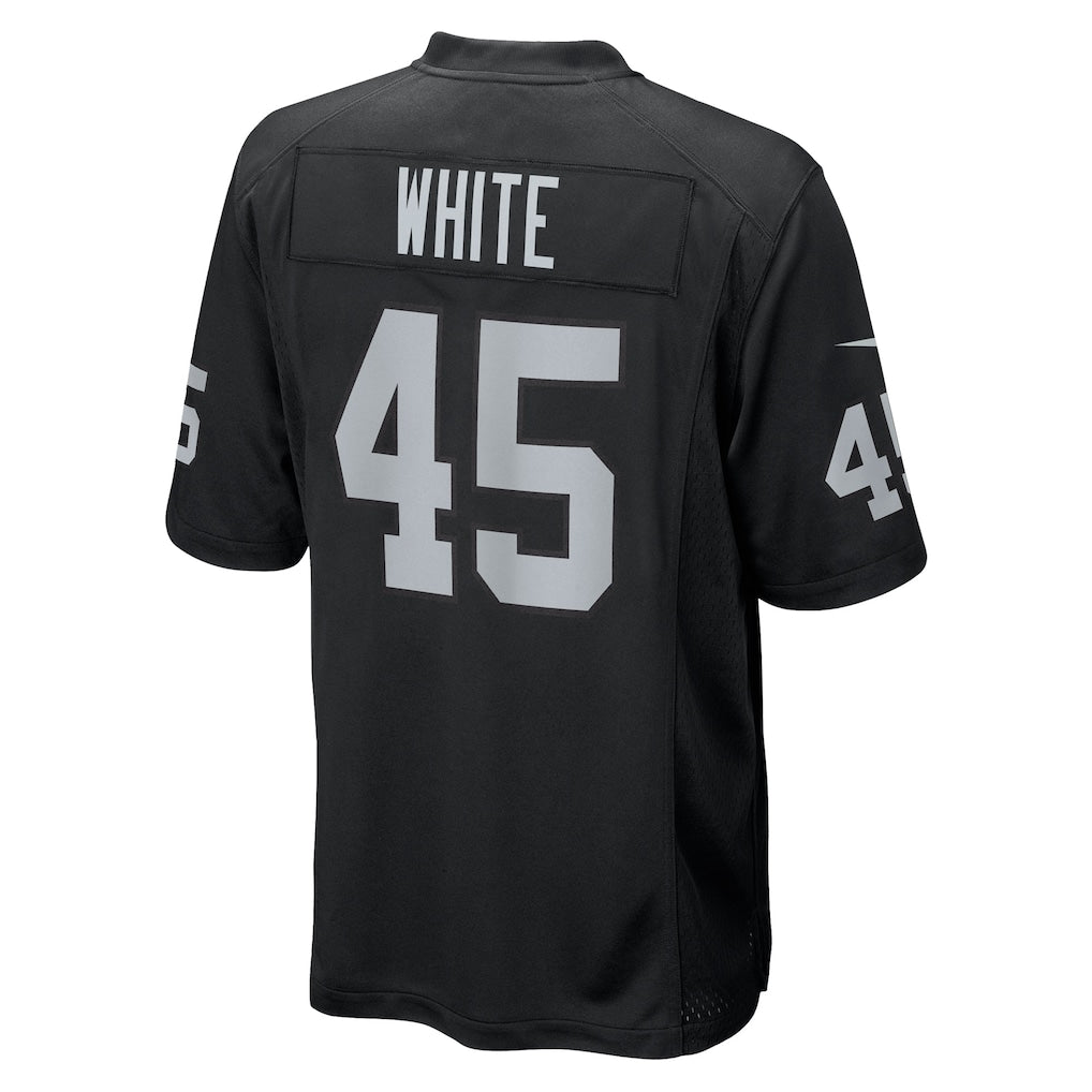 Davalo LV.Raiders #45 Devin White Black Team Game Jersey