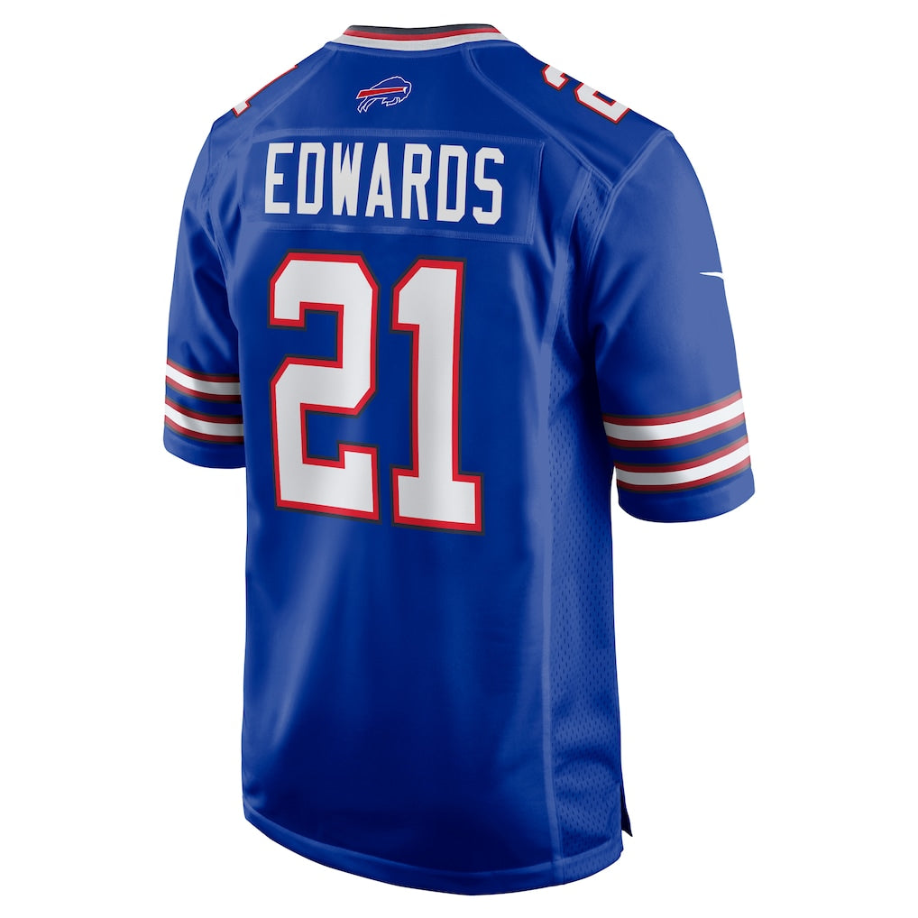 Davalo B.Bills #21 Mike Edwards Royal Game Jersey
