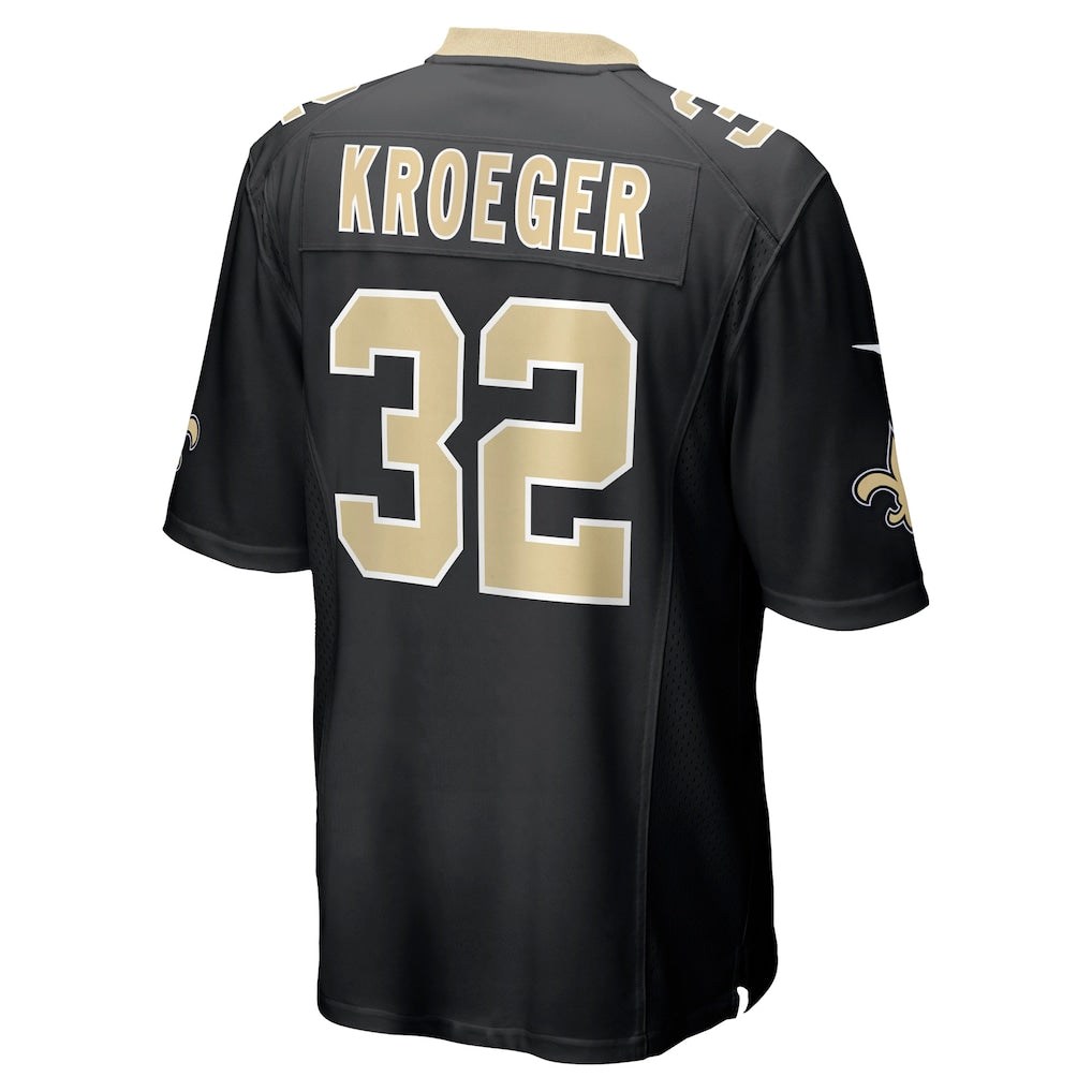 Davalo NO.Saints #32 Kai Kroeger Black Team Game Jersey