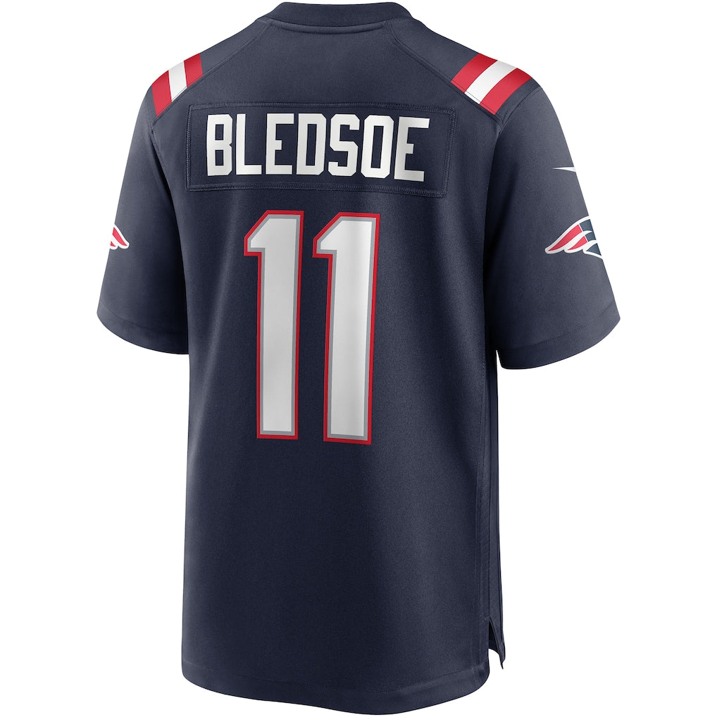 Davalo NE.Patriots #11 Drew Bledsoe Navy Game Retired Player Jersey