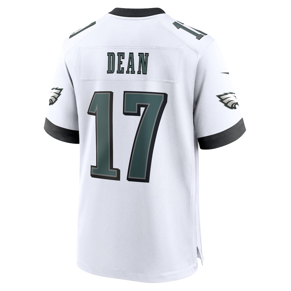 Davalo P.Eagles #17 Nakobe Dean White Game Jersey