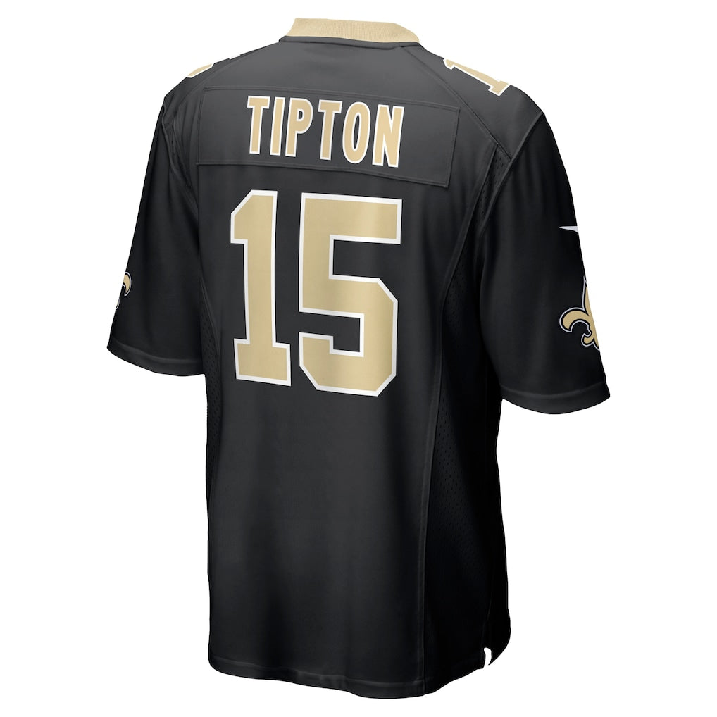 Davalo NO.Saints #15 Mason Tipton Black Team Game Jersey