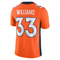 Davalo D.Broncos #33 Javonte Williams Orange Vapor Untouchable Limited Jersey