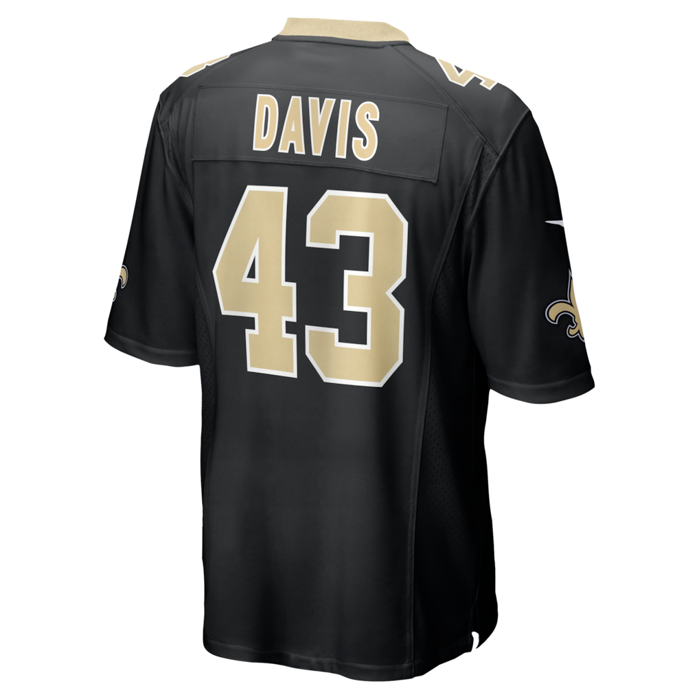 Davalo NO.Saints #43 Michael Davis Black Team Game Jersey