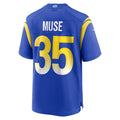 Davalo LA.Rams #35 Nick Muse Royal Team Game Jersey