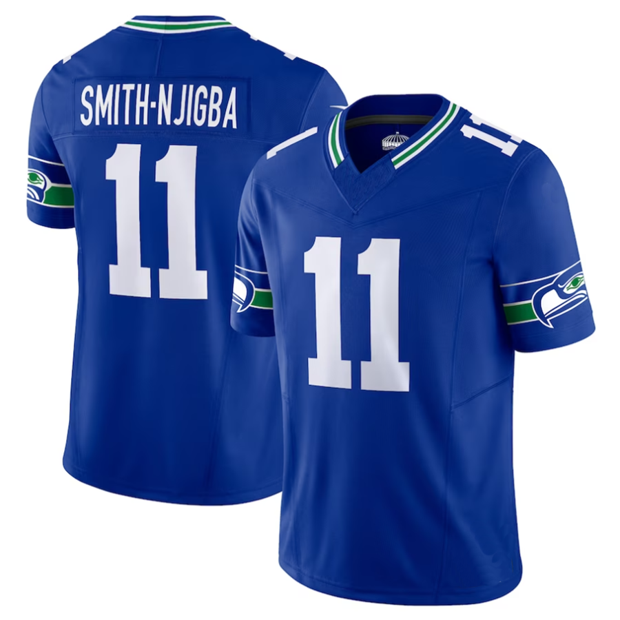 Davalo #11 Jaxon Smith-Njigba Player S.Seahawks Royal Alternate Vapor F.U.S.E. Limited Stitched Jerseys