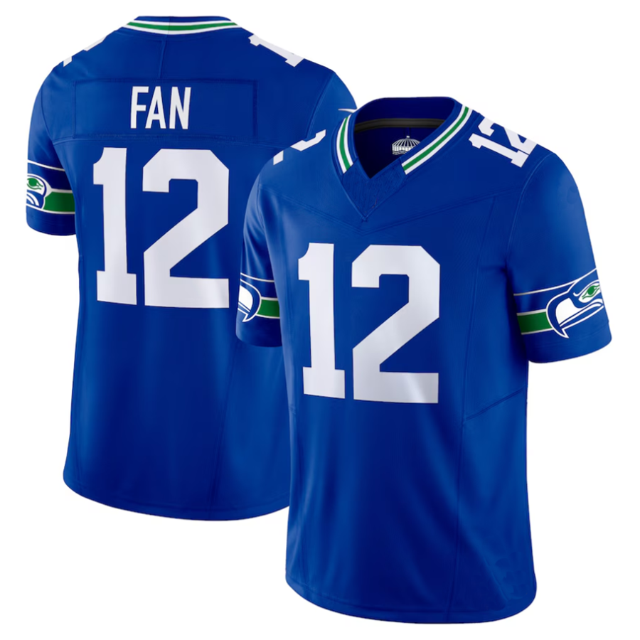 Davalo #12 12th Fan Player S.Seahawks Royal Vapor F.U.S.E. Limited Stitched Jerseys