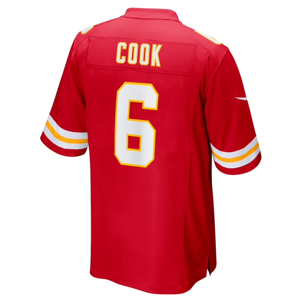 Davalo KC.Chiefs #6 Bryan Cook Red Game Player Jersey
