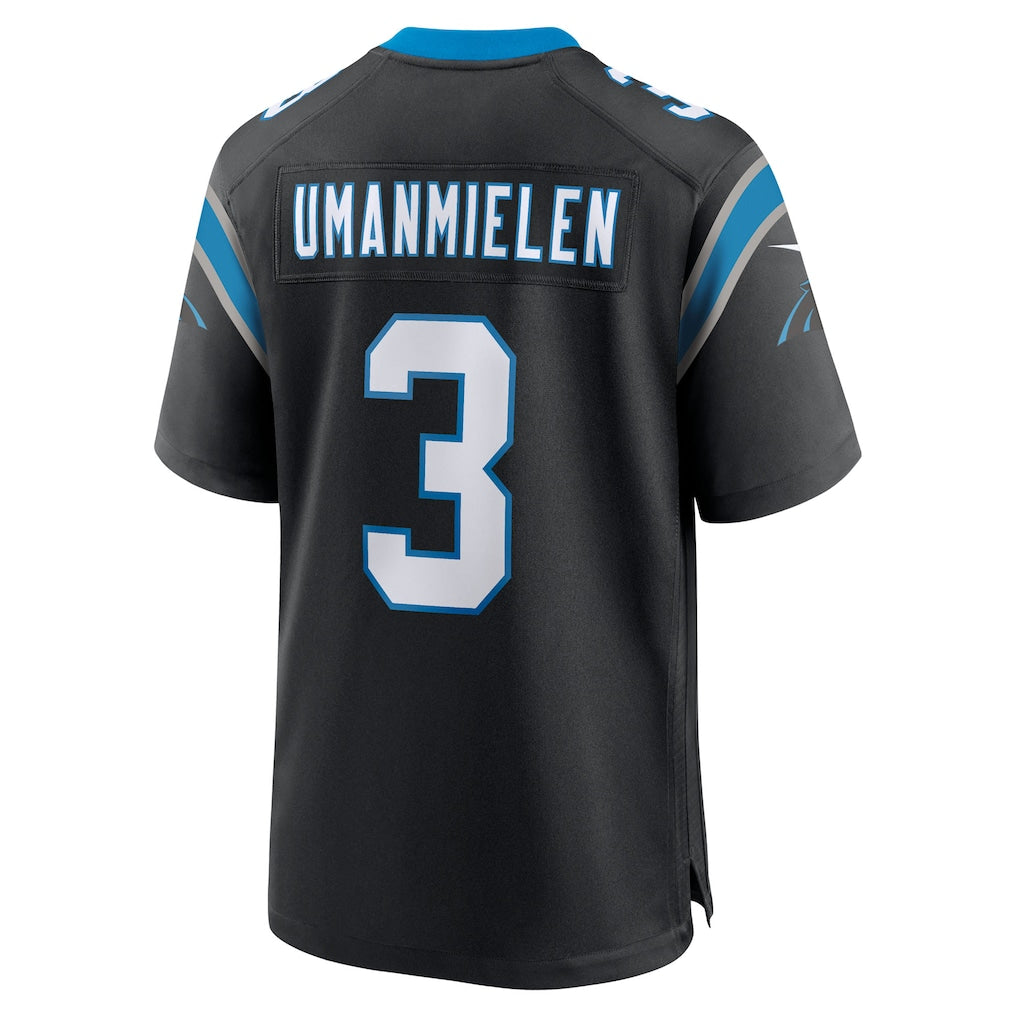 Davalo C.Panthers #3 Princely Umanmielen Black Team Game Jersey