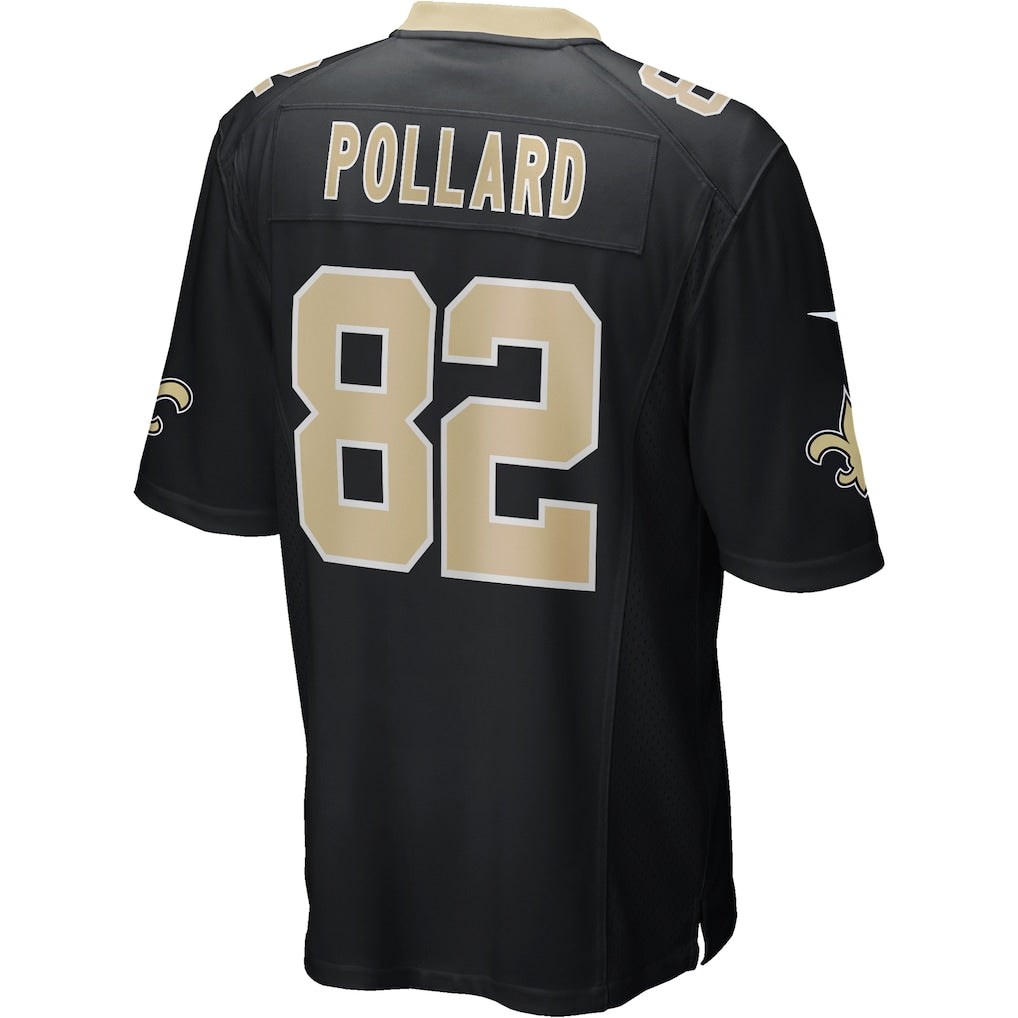 Davalo NO.Saints #82 Bob Pollard Black Game Retired Player Jersey