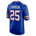 Davalo B.Bills #25 Ty Johnson Royal Team Game Jersey