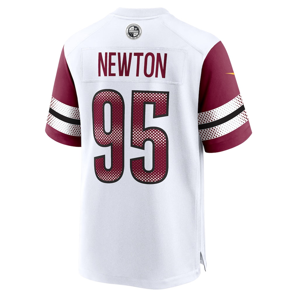 Davalo W.Commanders #95 Jer'Zhan Newton White Game Jersey