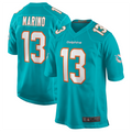 Davalo #13 Dan Marino M.Dolphins Aqua Game Retired Stitched Jerseys
