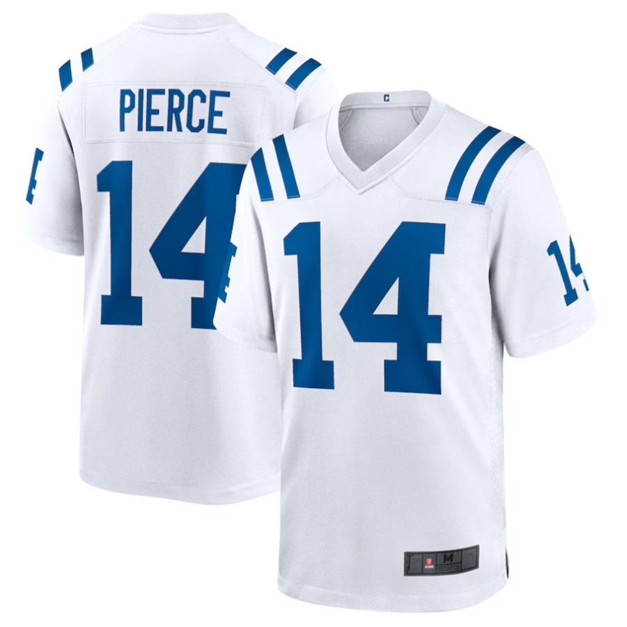 Davalo #14 Alec Pierce Player IN.Colts Away Game Stitched Jerseys - White