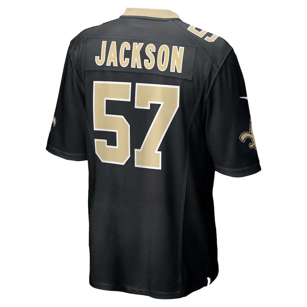 Davalo NO.Saints #57 Rickey Jackson Black Retired Player Jersey