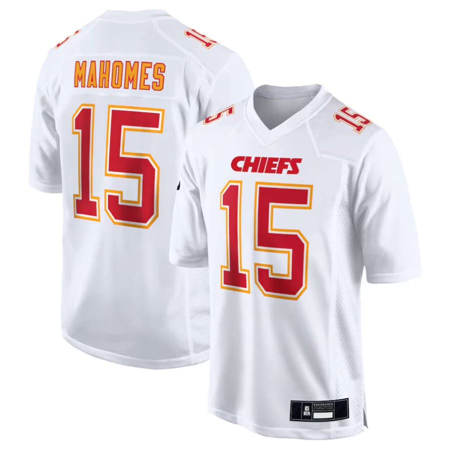 Davalo KC.Chiefs #15 Patrick Mahomes Player Carbon White Fashion Game Stitched Jerseys