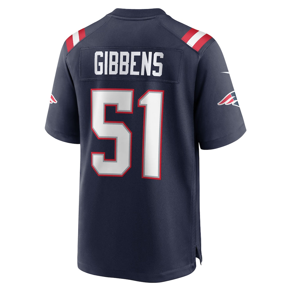 Davalo NE.Patriots #51 Jack Gibbens Navy Team Game Jersey