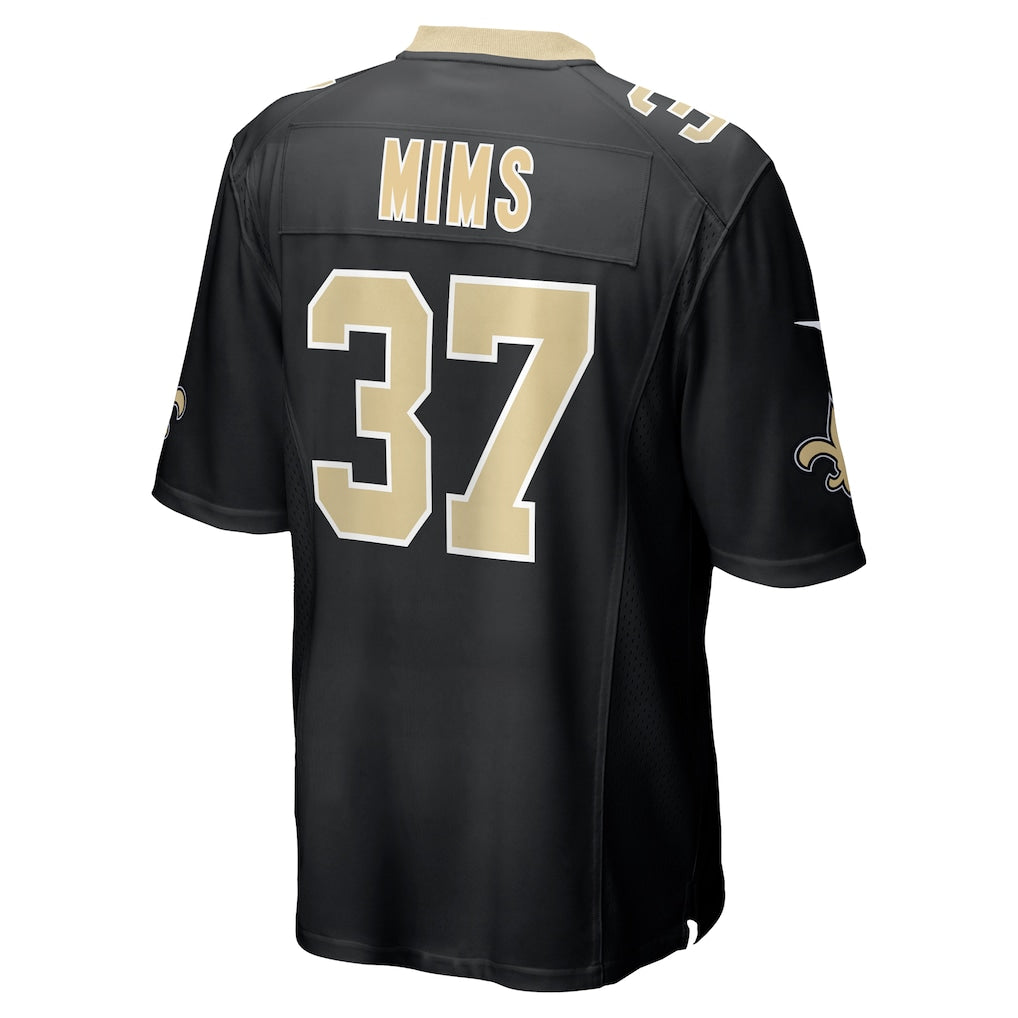 Davalo NO.Saints #37 Jordan Mims Black Team Game Jersey