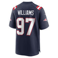 Davalo NE.Patriots #97 Milton Williams Navy Game Player Jersey