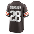 Davalo C.Browns #28 Jeremiah Owusu-Koramoah Brown Game Player Jersey