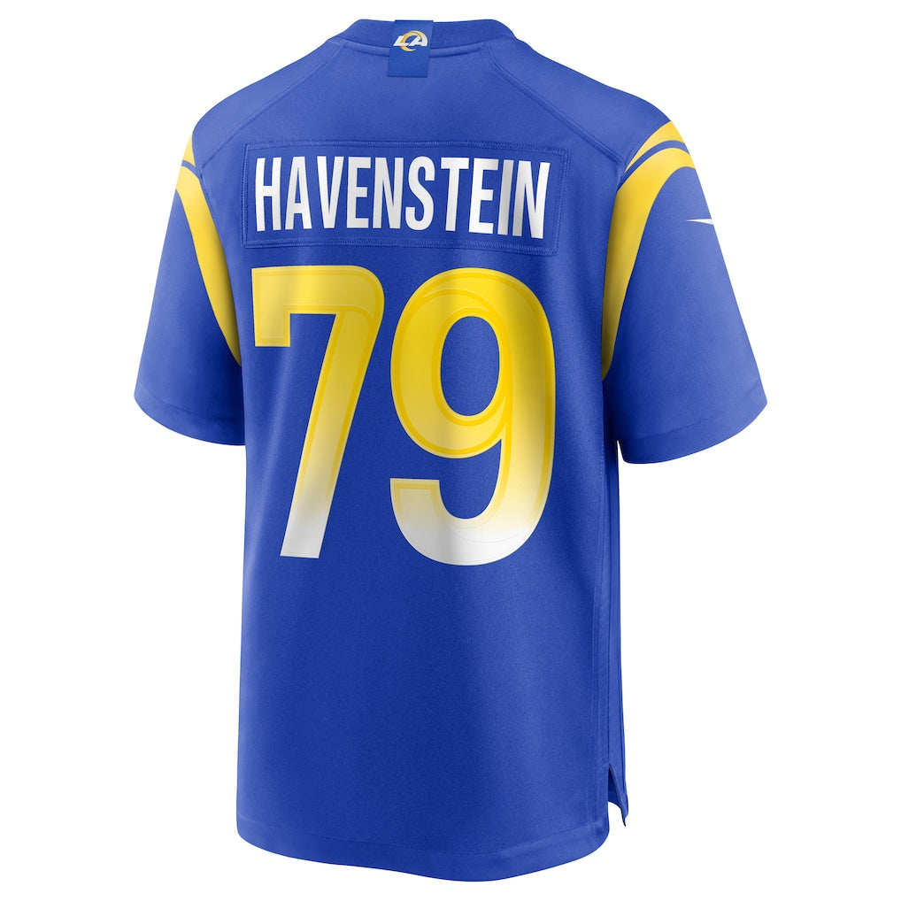 Davalo LA.Rams #79 Rob Havenstein Royal Game Jersey