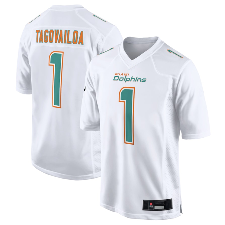 Davalo #1 Tua Tagovailoa Player M.Dolphins White Fashion Game Stitched Jerseys