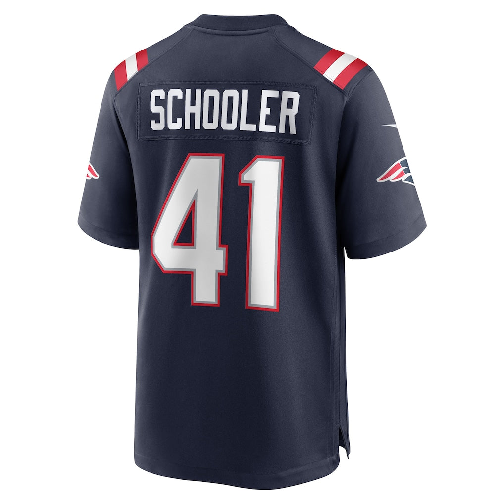 Davalo NE.Patriots #41 Brenden Schooler Navy Game Player Jersey