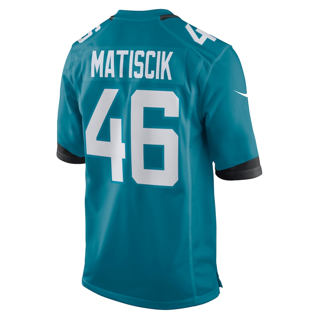 Davalo J.Jaguars #46 Ross Matiscik Teal Game Jersey