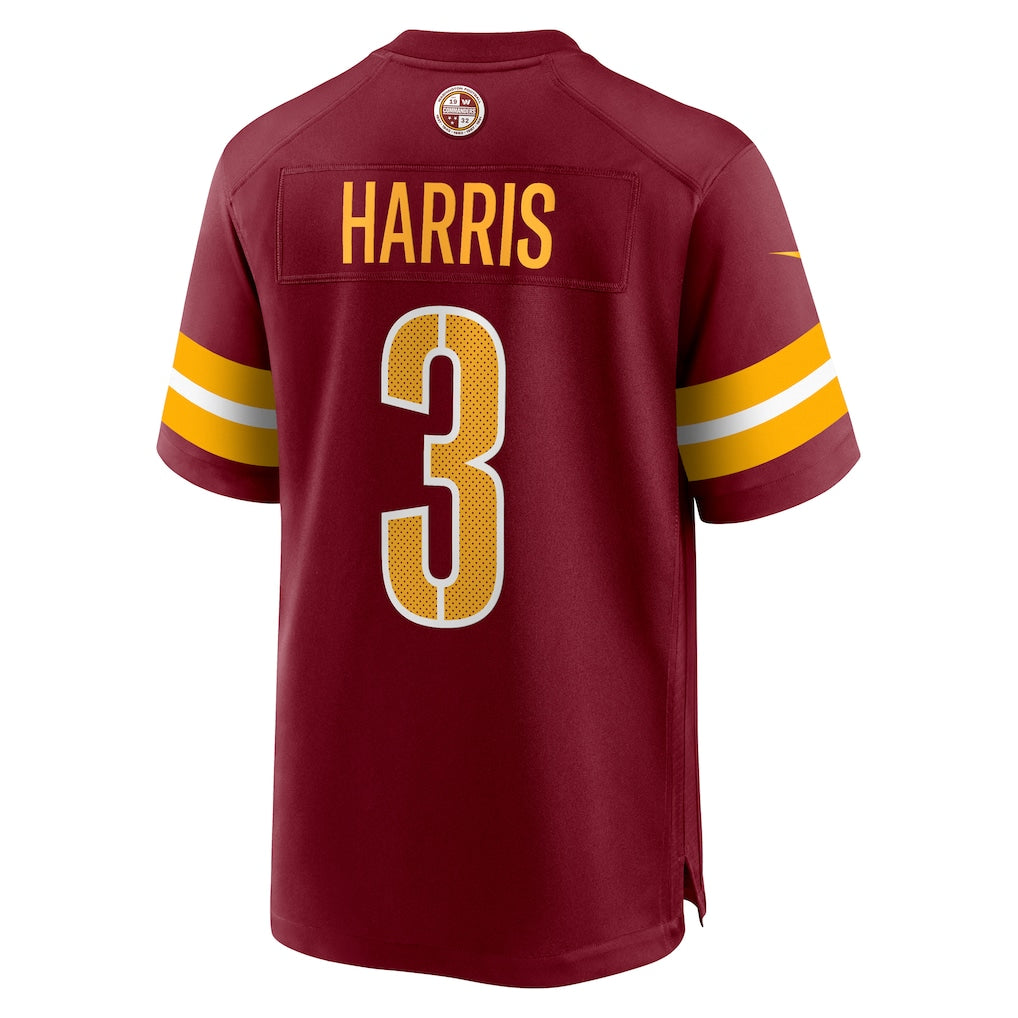 Davalo W.Commanders #3 Will Harris Burgundy Team Game Jersey