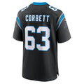 Davalo C.Panthers #63 Austin Corbett Black Team Game Jersey