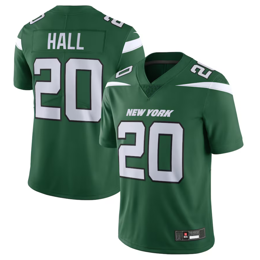 Davalo #20 Breece Hall Player NY.Jets Gotham Green Vapor Untouchable Limited Stitched Jerseys
