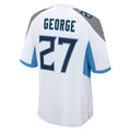 Davalo T.Titans #27 Eddie George White Retired Player Game Jersey