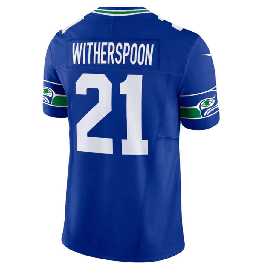Davalo S.Seahawks #21 Devon Witherspoon Player Royal Alternate Vapor F.U.S.E. Limited Stitched Jerseys