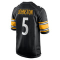 Davalo P.Steelers #5 Cameron Johnston Black Game Jersey