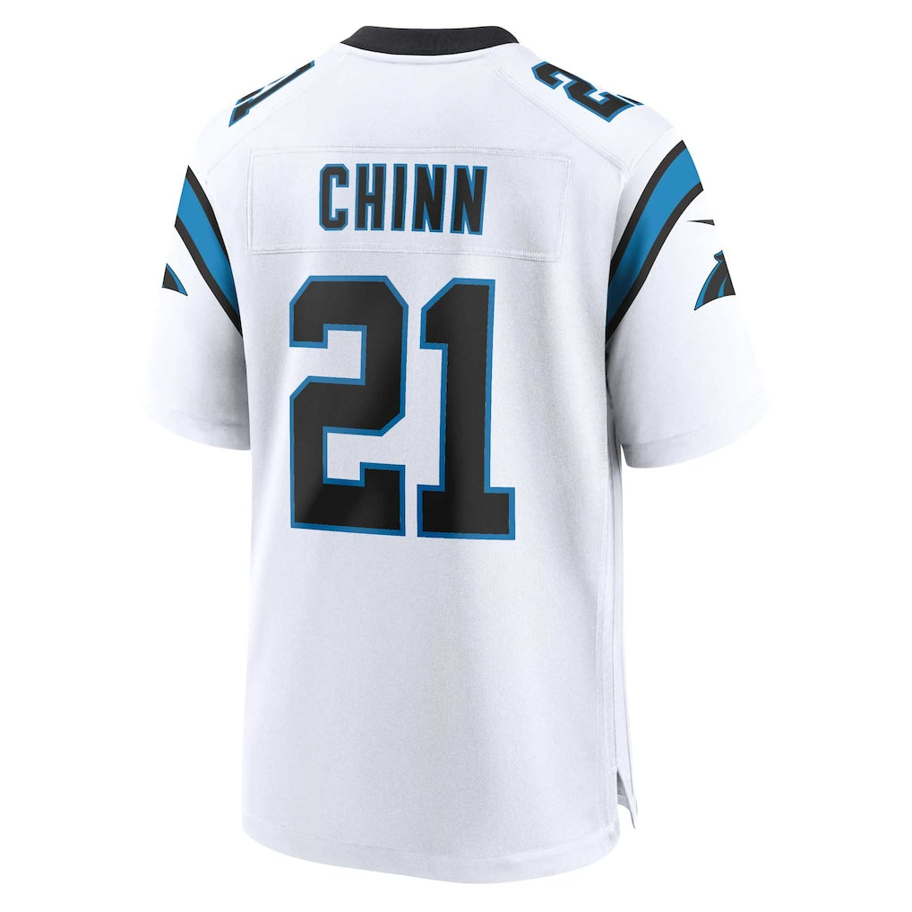 Davalo C.Panthers #21 Jeremy Chinn White Game Jersey
