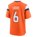 Davalo D.Broncos #6 P.J. Locke Orange  Team Game Jersey