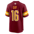 Davalo W.Commanders #16 Matt Gay Burgundy Team Game Jersey