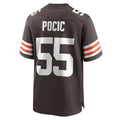 Davalo C.Browns #55 Ethan Pocic Brown Game Jersey