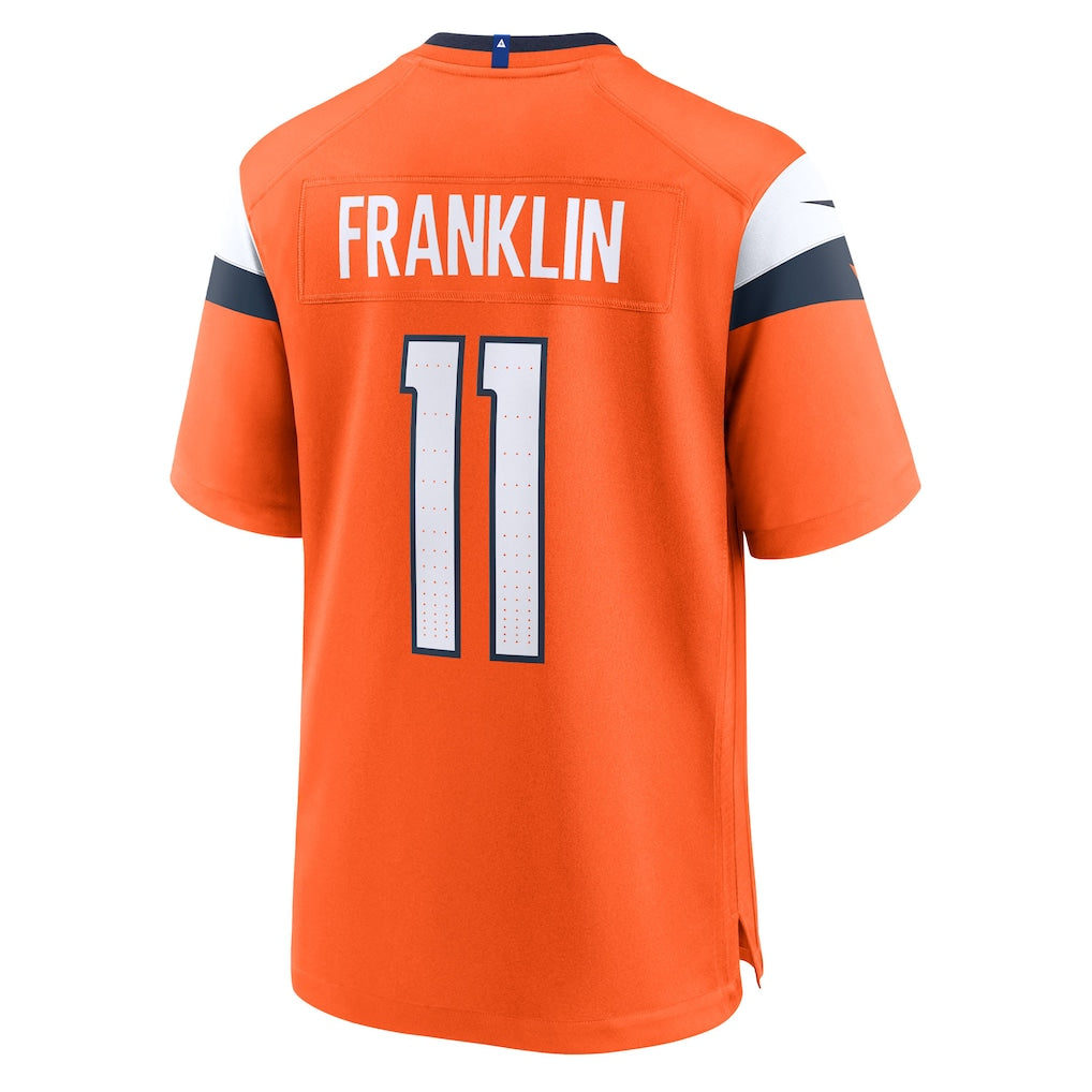 Davalo D.Broncos #11 Troy Franklin Orange Team Game Jersey