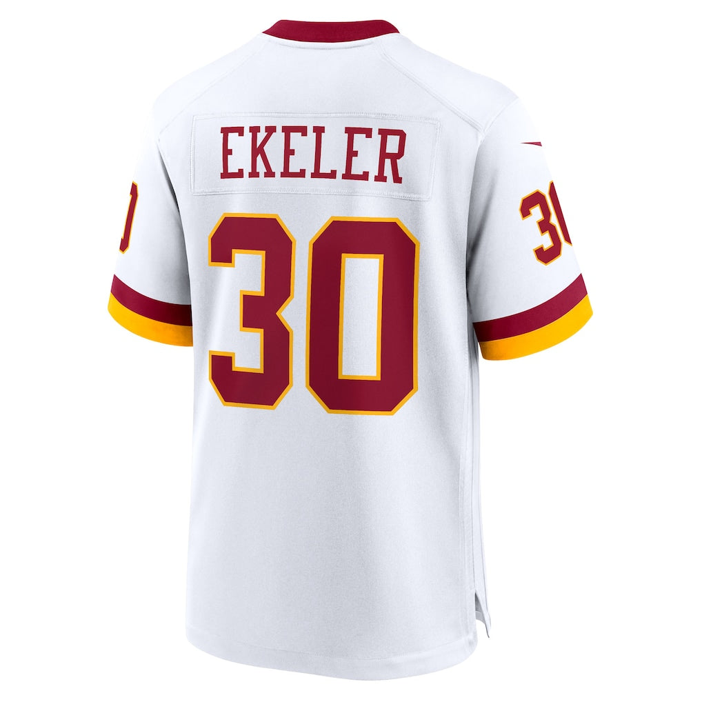 Davalo W.Commanders #30 Austin Ekeler White Game Super Bowl Era Jersey