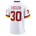 Davalo W.Commanders #30 Austin Ekeler White Game Super Bowl Era Jersey
