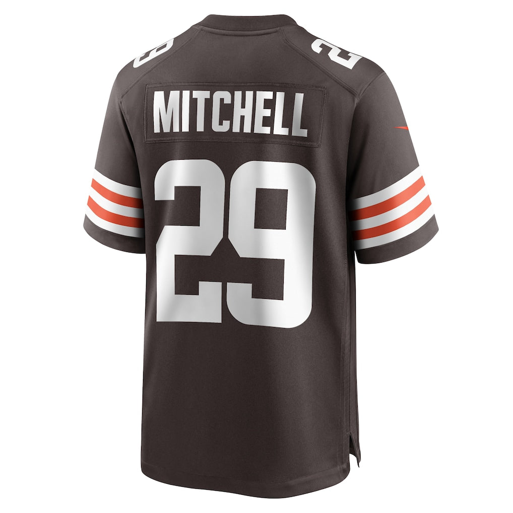 Davalo C.Browns #29 Cameron Mitchell Brown Team Game Jersey