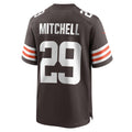 Davalo C.Browns #29 Cameron Mitchell Brown Team Game Jersey
