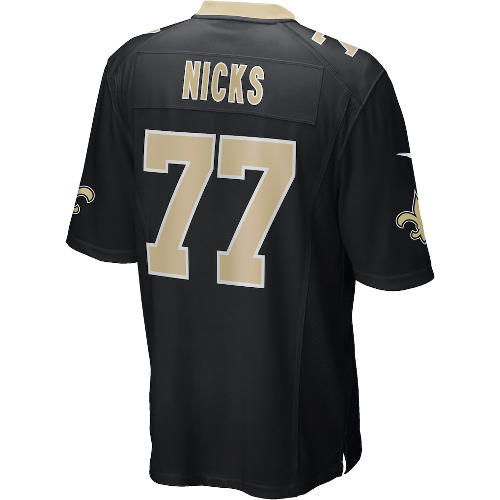 Davalo NO.Saints #77 Carl Nicks Black Game Retired Player Jersey